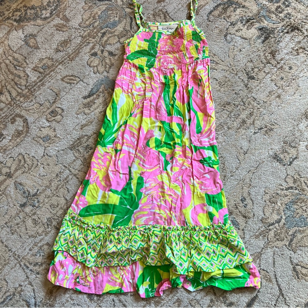 Lilly Pulitzer for Target Vibrant Pink and Green Maxi Dress